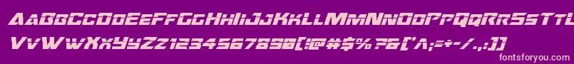 Oceanicdriftlaserital Font – Pink Fonts on Purple Background