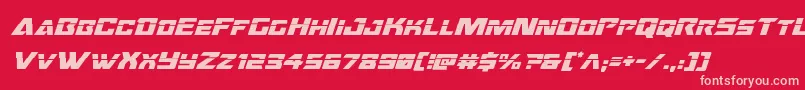 Oceanicdriftlaserital Font – Pink Fonts on Red Background