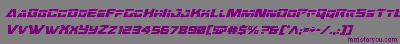 Oceanicdriftlaserital Font – Purple Fonts on Gray Background