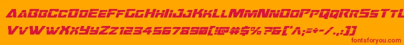 Oceanicdriftlaserital Font – Red Fonts on Orange Background