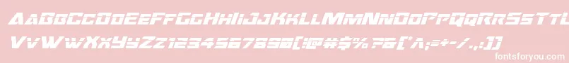 Oceanicdriftlaserital Font – White Fonts on Pink Background