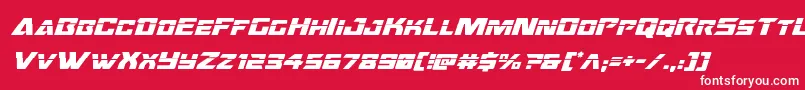 Oceanicdriftlaserital Font – White Fonts on Red Background