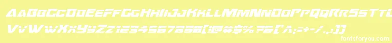 fuente Oceanicdriftlaserital – Fuentes Blancas Sobre Fondo Amarillo