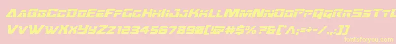 Oceanicdriftlaserital Font – Yellow Fonts on Pink Background