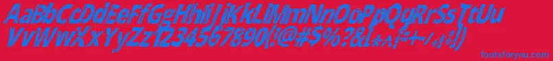fuente CrackedNarrowitalic – Fuentes Azules Sobre Fondo Rojo
