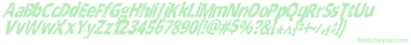 CrackedNarrowitalic-Schriftart – Grüne Schriften