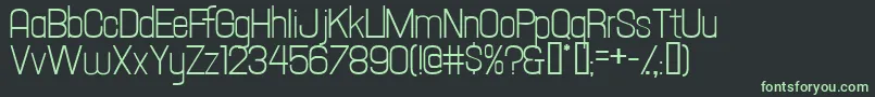 Hallandaletext-fontti – vihreät fontit mustalla taustalla