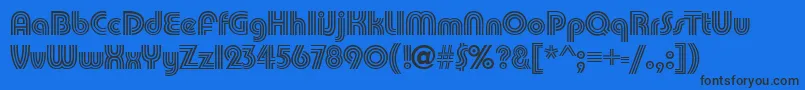 PumpkindbNormal-Schriftart – Schwarze Schriften auf blauem Hintergrund