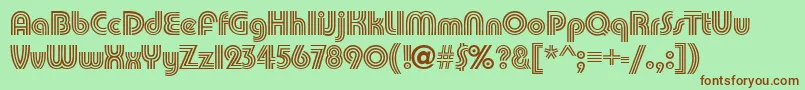 PumpkindbNormal Font – Brown Fonts on Green Background