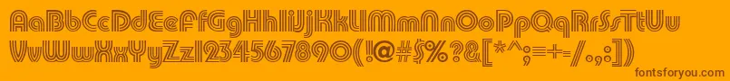 PumpkindbNormal-Schriftart – Braune Schriften auf orangefarbenem Hintergrund