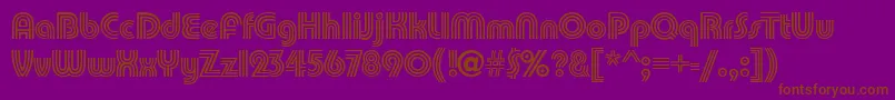 PumpkindbNormal-Schriftart – Braune Schriften auf violettem Hintergrund