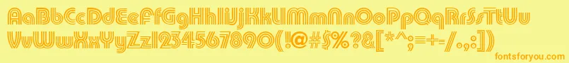 PumpkindbNormal Font – Orange Fonts on Yellow Background