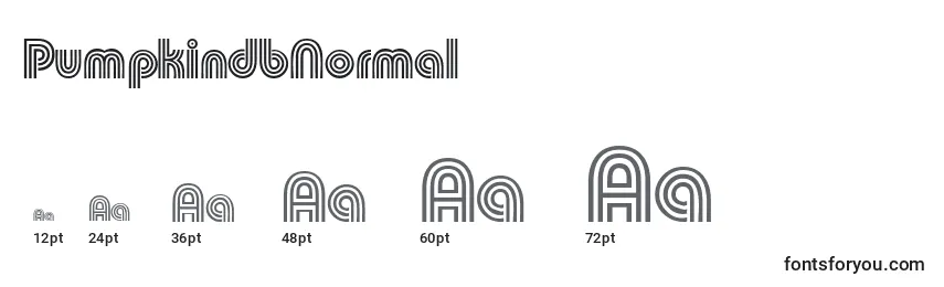 PumpkindbNormal Font Sizes