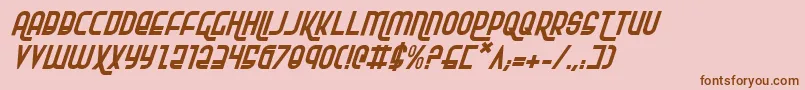 Fonte RokikierItalic – fontes marrons em um fundo rosa