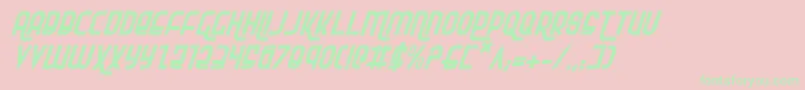 RokikierItalic Font – Green Fonts on Pink Background