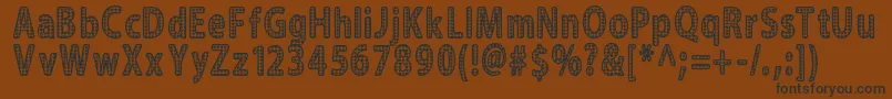 フォントBlinger – 黒い文字が茶色の背景にあります