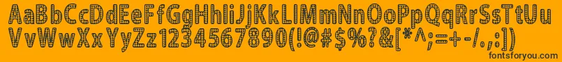 Blinger-Schriftart – Schwarze Schriften auf orangefarbenem Hintergrund