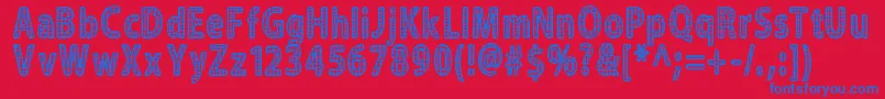 Blinger Font – Blue Fonts on Red Background
