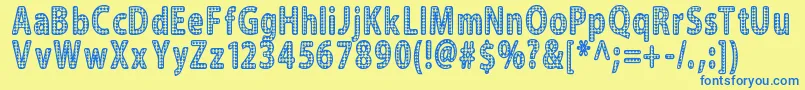 Blinger Font – Blue Fonts on Yellow Background