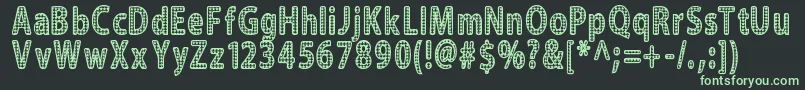 Blinger Font – Green Fonts on Black Background