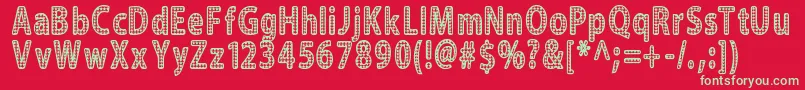 フォントBlinger – 赤い背景に緑の文字