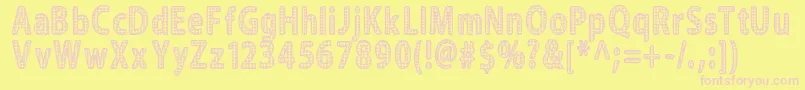 Blinger Font – Pink Fonts on Yellow Background