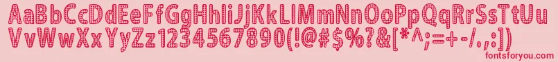 フォントBlinger – ピンクの背景に赤い文字