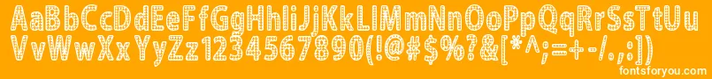 Lisätietoja Blinger-fontista Blinger-fontti – valkoiset fontit oranssilla taustalla