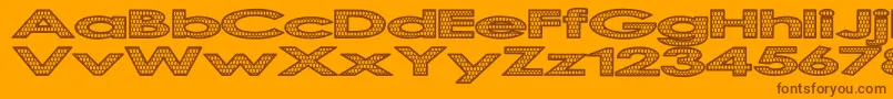 Scaldrag Font – Brown Fonts on Orange Background
