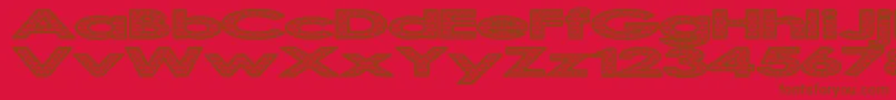 Scaldrag Font – Brown Fonts on Red Background