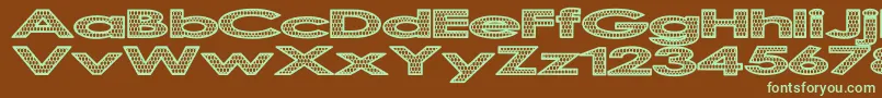 Scaldrag Font – Green Fonts on Brown Background