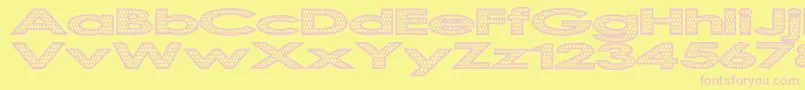 Scaldrag-fontti – vaaleanpunaiset fontit keltaisella taustalla