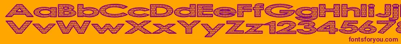 フォントScaldrag – オレンジの背景に紫のフォント