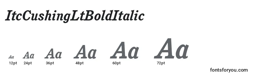 ItcCushingLtBoldItalic Font Sizes