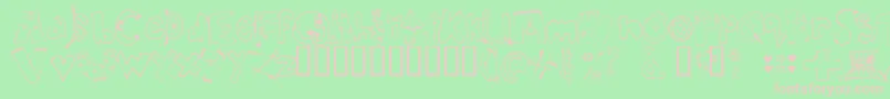 Inmycloset Font – Pink Fonts on Green Background