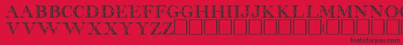 BettineRegular Font – Black Fonts on Red Background