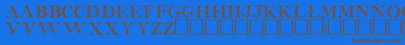 BettineRegular Font – Brown Fonts on Blue Background