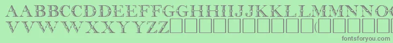 BettineRegular Font – Gray Fonts on Green Background