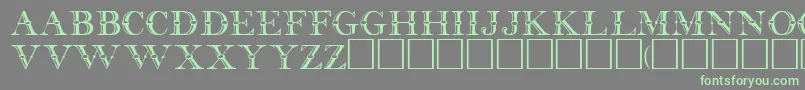 BettineRegular Font – Green Fonts on Gray Background