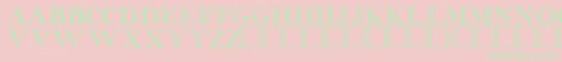 BettineRegular Font – Green Fonts on Pink Background