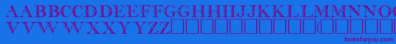 BettineRegular Font – Purple Fonts on Blue Background