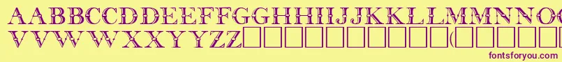 BettineRegular Font – Purple Fonts on Yellow Background