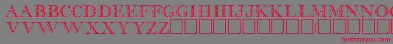 BettineRegular Font – Red Fonts on Gray Background