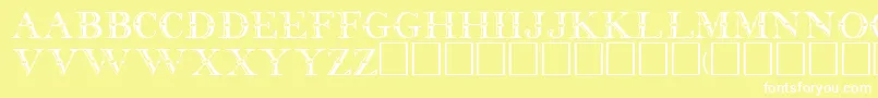 BettineRegular Font – White Fonts on Yellow Background