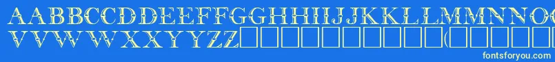 BettineRegular Font – Yellow Fonts on Blue Background