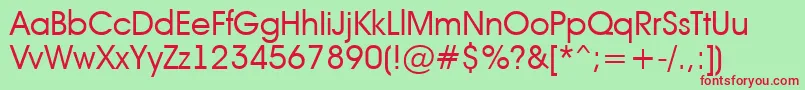 Avant13 Font – Red Fonts on Green Background