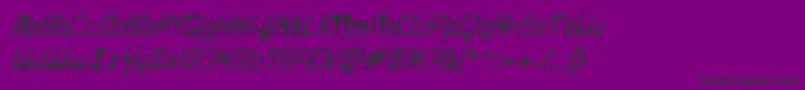 フォントGlaukau – 紫の背景に黒い文字