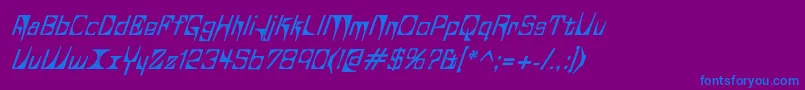 Glaukau Font – Blue Fonts on Purple Background