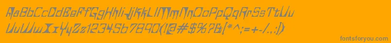 フォントGlaukau – オレンジの背景に灰色の文字