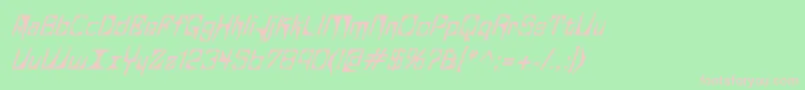 Glaukau Font – Pink Fonts on Green Background